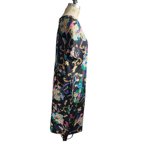 Diane von Furstenberg Vintage Silk Sheath Dress Women’s Size 14 Tropical Print - Picture 2 of 6